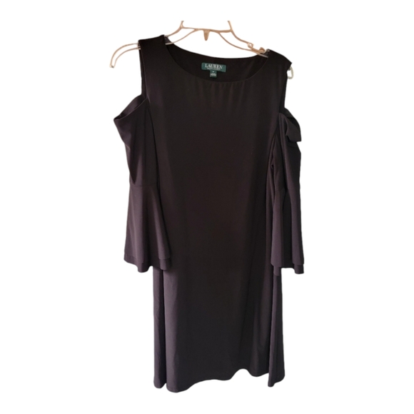 Ralph Lauren Women's Cold Shoulder Jersey A-Line Dress Size 14 - Picture 2 of 5